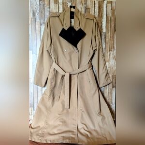 Vintage Misty Harbor Tan W Black Lining Trench Coat